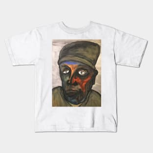 Abstract Sad Face Kids T-Shirt
